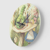 アリスは毛虫に出くわす ラージ壁時計 (傾斜)