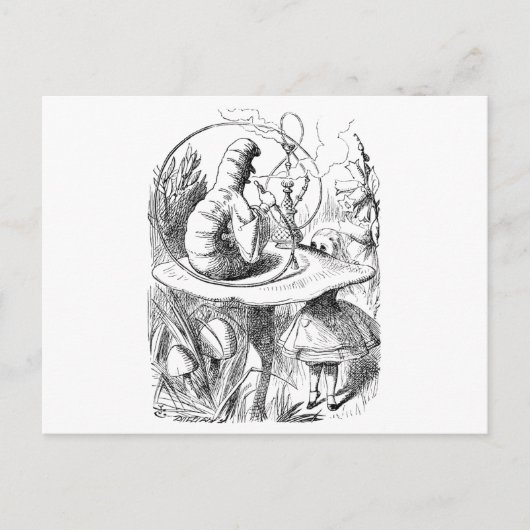 アリスは毛虫に相談する ポストカード (正面)