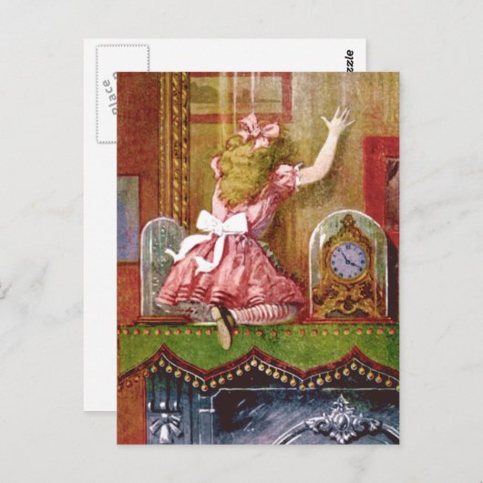 アリスは鏡を通ってころびます ポストカード (正面/裏面)