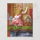 アリスは鏡を通ってころびます ポストカード (正面)