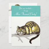 アリスをテーマにしたパーティー招待状 招待状 (正面/裏面)