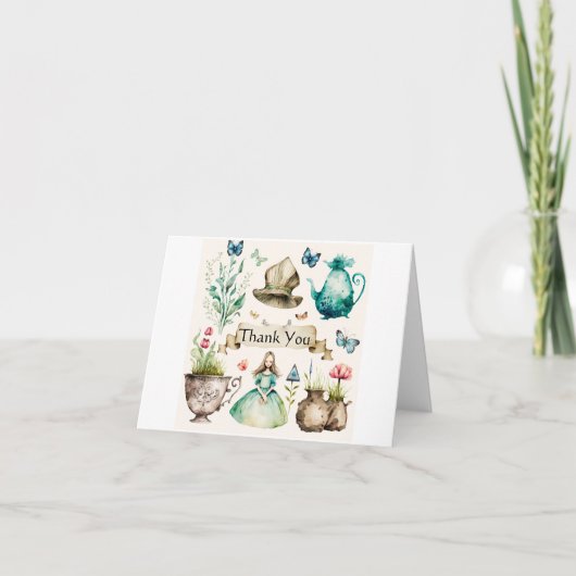 アリスをテーマにした サンキューカード (正面)