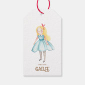 アリスアドベンチャーインウォダーランド誕生日ティーパーティー ギフトタグ (裏面)