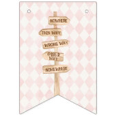 アリスアドベンチャーインウォダーランド誕生日ティーパーティー バンティングフラッグ (第2の旗)