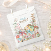 アリスアドベンチャーインウォダーランド誕生日ティーパーティー フェイバーバッグ (クリップ留めされた状態)