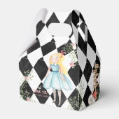 アリスアドベンチャーインウォダーランド誕生日ティーパーティー フェイバーボックス (裏面サイド)