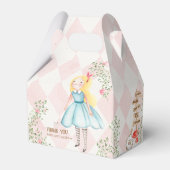 アリスアドベンチャーインウォダーランド誕生日ティーパーティー フェイバーボックス (裏面サイド)