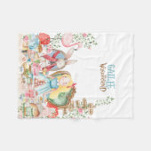 アリスアドベンチャーインウォダーランド誕生日ティーパーティー フリースブランケット (正面(横))