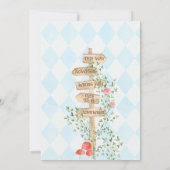 アリスアドベンチャーインウォダーランド誕生日ティーパーティー 招待状 (裏面)