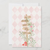 アリスアドベンチャーインウォダーランド誕生日ティーパーティー 招待状 (裏面)