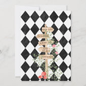 アリスアドベンチャーインウォダーランド誕生日ティーパーティー 招待状 (裏面)