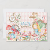 アリスアドベンチャーインウォダーランド誕生日ティーパーティー 招待状 (裏面)