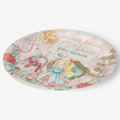 アリスアドベンチャーインウォダーランド赤ちゃんシャワー茶パーティー ペーパープレート (アングル)