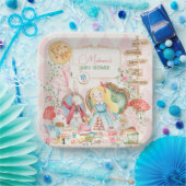 アリスアドベンチャーインウォダーランド赤ちゃんシャワー茶パーティー ペーパープレート (パーティー)