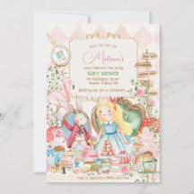 アリスアドベンチャーインウォダーランド赤ちゃんシャワー茶パーティー