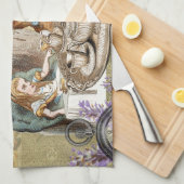 アリスアドベンチャーインワンダーランド不機嫌ティーパーティー キッチンタオル (四つ折り)