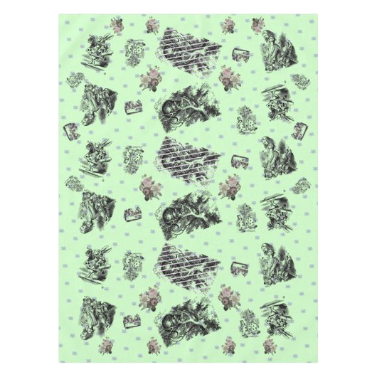 アリスイムウンダーランド-アリスインワンダーランドパステル テーブルクロス (正面)