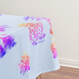 アリスイムウンダーランド-アリスインワンダーランドパステル テーブルクロス