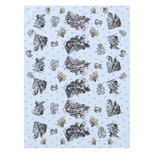 アリスイムウンダーランド-アリスインワンダーランドパステル テーブルクロス (正面)