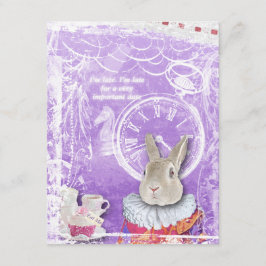 アリスインお洒落ワンダーランドコラージュベビーシャワー 招待状