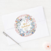 アリスインオネダーランドお洒落誕生日 ラウンドシール (封筒)