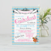 アリスインオネダーランドファースト誕生日招待状 招待状 (スタンド正面)