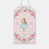 アリスインオネダーランド不機嫌ティーパーティーガール誕生日 ギフトタグ (裏面)