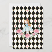 アリスインオネダーランド誕生日不機嫌ハッターティーパーティー 招待状 (裏面)