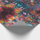 アリスインサイケデリックワンダーランドガールテーマ ラッピングペーパー (角)