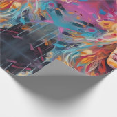 アリスインサイケデリックワンダーランドピンクガールテーマ ラッピングペーパー (角)