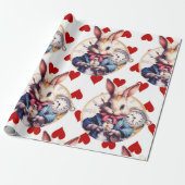 アリスインワンダーランドうさぎとハート ラッピングペーパー (アンロールド)