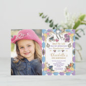 アリスインワンダーランドお洒落誕生日ティー写真 招待状 (スタンド正面)