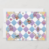 アリスインワンダーランドお洒落誕生日ティー写真 招待状 (裏面)