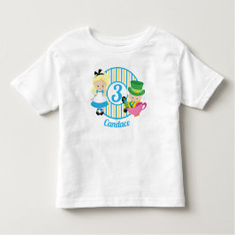 アリスインワンダーランドかわいいカスタム子供の誕生日 トドラーTシャツ