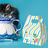 アリスインワンダーランドかわいい子供の誕生日パーティーブルー フェイバーボックス