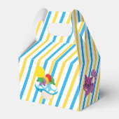 アリスインワンダーランドかわいい子供の誕生日パーティーブルー フェイバーボックス (裏面サイド)