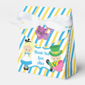 アリスインワンダーランドかわいい子供の誕生日パーティー フェイバーボックス (正面サイド)
