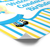 アリスインワンダーランドかわいい歓迎子供の誕生日 ポスター (角)