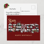 アリスインワンダーランドの誕生日ステッカー ヴィンテージ 誕生日 ポストカード (正面/裏面)