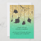 アリスインワンダーランドアンバースデー誕生日ティーパーティー 招待状 (裏面)