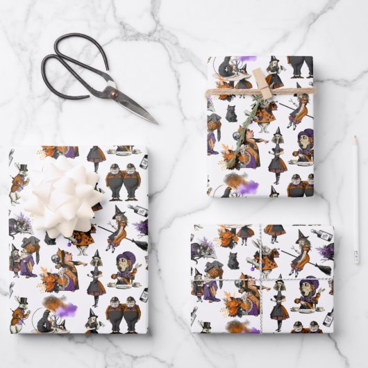 アリスインワンダーランドウィッチウサギ不機嫌帽子屋 ラッピングペーパーシート (正面)