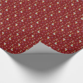 アリスインワンダーランドオンレッドアンドブラックアールデコ ラッピングペーパー (角)