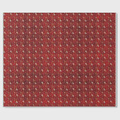 アリスインワンダーランドオンレッドアンドブラックアールデコ ラッピングペーパー (フラット)