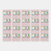 アリスインワンダーランドカスタム誕生日 ラッピングペーパーシート (正面)