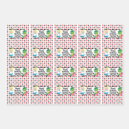 アリスインワンダーランドカスタム誕生日 ラッピングペーパーシート