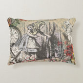 アリスインワンダーランドカーテンクラシックアート アクセントクッション (正面)