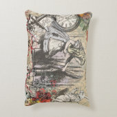 アリスインワンダーランドカーテンクラシックアート アクセントクッション (裏面(縦))