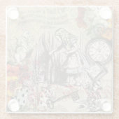 アリスインワンダーランドカーテンクラシックアート ガラスコースター (裏面)