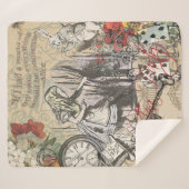 アリスインワンダーランドカーテンクラシックアート シェルパブランケット (正面(横))