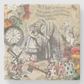 アリスインワンダーランドカーテンクラシックアート ストーンコースター (正面)